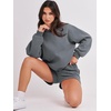 image:imageANRABESS Women 2 Piece Outfits Sweat Lounge Shorts SetsDark Grey