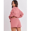 image:imageANRABESS Women 2 Piece Outfits Sweat Lounge Shorts SetsDark Pink