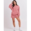 image:imageANRABESS Women 2 Piece Outfits Sweat Lounge Shorts SetsDark Pink