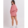 image:imageANRABESS Women 2 Piece Outfits Sweat Lounge Shorts SetsDark Pink