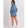 image:imageANRABESS Women 2 Piece Outfits Sweat Lounge Shorts SetsDeep Blue