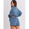 image:imageANRABESS Women 2 Piece Outfits Sweat Lounge Shorts SetsDeep Blue
