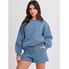 image:imageANRABESS Women 2 Piece Outfits Sweat Lounge Shorts SetsDeep Blue
