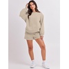 image:imageANRABESS Women 2 Piece Outfits Sweat Lounge Shorts SetsDeep Khaki