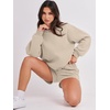 image:imageANRABESS Women 2 Piece Outfits Sweat Lounge Shorts SetsDeep Khaki