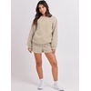 image:imageANRABESS Women 2 Piece Outfits Sweat Lounge Shorts SetsDeep Khaki