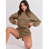 image:imageANRABESS Women 2 Piece Outfits Sweat Lounge Shorts SetsLight Brown