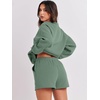 image:imageANRABESS Women 2 Piece Outfits Sweat Lounge Shorts SetsLight Green