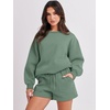 image:imageANRABESS Women 2 Piece Outfits Sweat Lounge Shorts SetsLight Green