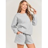 image:imageANRABESS Women 2 Piece Outfits Sweat Lounge Shorts SetsLight Grey