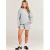 image:imageANRABESS Women 2 Piece Outfits Sweat Lounge Shorts SetsLight Grey