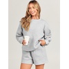 image:imageANRABESS Women 2 Piece Outfits Sweat Lounge Shorts SetsLight Grey