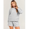 image:imageANRABESS Women 2 Piece Outfits Sweat Lounge Shorts SetsLight Grey