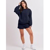 image:imageANRABESS Women 2 Piece Outfits Sweat Lounge Shorts SetsNavy Blue
