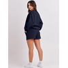 image:imageANRABESS Women 2 Piece Outfits Sweat Lounge Shorts SetsNavy Blue