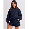 image:imageANRABESS Women 2 Piece Outfits Sweat Lounge Shorts SetsNavy Blue