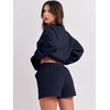 image:imageANRABESS Women 2 Piece Outfits Sweat Lounge Shorts SetsNavy Blue