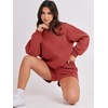 image:imageANRABESS Women 2 Piece Outfits Sweat Lounge Shorts SetsRust Red
