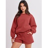 image:imageANRABESS Women 2 Piece Outfits Sweat Lounge Shorts SetsRust Red
