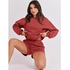 image:imageANRABESS Women 2 Piece Outfits Sweat Lounge Shorts SetsRust Red