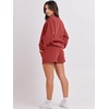 image:imageANRABESS Women 2 Piece Outfits Sweat Lounge Shorts SetsRust Red