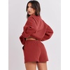 image:imageANRABESS Women 2 Piece Outfits Sweat Lounge Shorts SetsRust Red