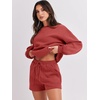 image:imageANRABESS Women 2 Piece Outfits Sweat Lounge Shorts SetsRust Red