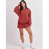 image:imageANRABESS Women 2 Piece Outfits Sweat Lounge Shorts SetsRust Red