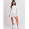 image:imageANRABESS Women 2 Piece Outfits Sweat Lounge Shorts SetsWhite