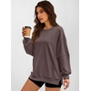 image:imageANRABESS Women Oversized Long Sleeve Crewneck SweatshirtsCamel