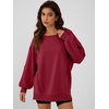 image:imageANRABESS Women Oversized Long Sleeve Crewneck SweatshirtsDark Red