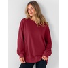 image:imageANRABESS Women Oversized Long Sleeve Crewneck SweatshirtsDark Red