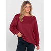 image:imageANRABESS Women Oversized Long Sleeve Crewneck SweatshirtsDark Red