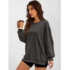 image:imageANRABESS Women Oversized Long Sleeve Crewneck SweatshirtsDeep Gray