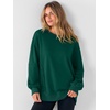 image:imageANRABESS Women Oversized Long Sleeve Crewneck SweatshirtsDeep Green