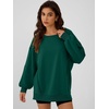 image:imageANRABESS Women Oversized Long Sleeve Crewneck SweatshirtsDeep Green
