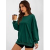 image:imageANRABESS Women Oversized Long Sleeve Crewneck SweatshirtsDeep Green