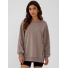 image:imageANRABESS Women Oversized Long Sleeve Crewneck SweatshirtsKhaki