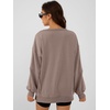 image:imageANRABESS Women Oversized Long Sleeve Crewneck SweatshirtsKhaki