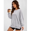 image:imageANRABESS Women Oversized Long Sleeve Crewneck SweatshirtsLight Grey
