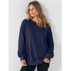 image:imageANRABESS Women Oversized Long Sleeve Crewneck SweatshirtsNavy Blue