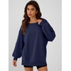 image:imageANRABESS Women Oversized Long Sleeve Crewneck SweatshirtsNavy Blue