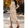 image:imageANRABESS Women Wrinkle Free Long Sleeve Fall Midi Dress with PocketsAlmond