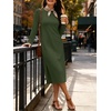 image:imageANRABESS Women Wrinkle Free Long Sleeve Fall Midi Dress with PocketsArmy Green