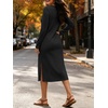 image:imageANRABESS Women Wrinkle Free Long Sleeve Fall Midi Dress with PocketsBlack