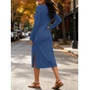 image:imageANRABESS Women Wrinkle Free Long Sleeve Fall Midi Dress with PocketsDeep Blue