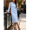 image:imageANRABESS Women Wrinkle Free Long Sleeve Fall Midi Dress with PocketsLight Blue