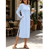 image:imageANRABESS Women Wrinkle Free Long Sleeve Fall Midi Dress with PocketsLight Blue