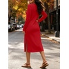 image:imageANRABESS Women Wrinkle Free Long Sleeve Fall Midi Dress with PocketsRed