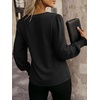 image:imageANRABESS Womens Business Casual Top Dressy Blouses Puff Long Sleeve ShirtsBlack